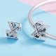 925 Ayar Gümüş Z Harfi Charm